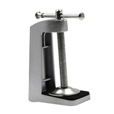 台灣現貨鋁合金檯燈固定工字夾（三色可選）夾子檯燈配件 工字夾 檯燈固定底座夾 射燈檯燈夾子, 銀色