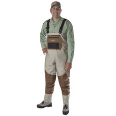 WATERFOWL WADING SYSTEM 男士豪華Brestable Stalking Foot涉水褲 Stout防水服, 雙色灰褐色