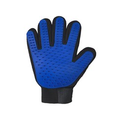 寵物除毛手套 除毛神器 洗澡按摩二合一手套 寵物清潔美容必備, 藍色