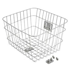 不鏽鋼前置自行車籃, 1個, 銀