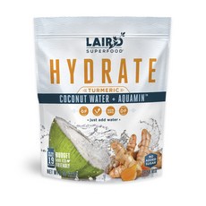 LAIRD SUPERFOOD Hydrate 椰子水 + Aquamin 飲料混合薑黃 227 克無麩質素食, 1個