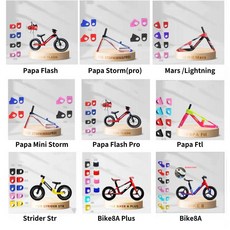 SWAGKID潮孩運動用品 滑步車前後保護套 碳纖維車架保護貼膜 多色可選, LIGHTING紅, 1個