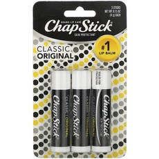 ChapStick 經典護唇膏, 原味, 4g, 3個