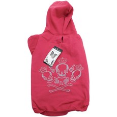 Zack & Zoey Crowned Crossbones 寵物連帽衫, 覆盆子雪酪, 1個