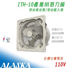 阿拉斯加 產業用倍力扇 ITH-10 排風扇 工業用扇 大風量 低噪音 礦機 礦場 機房散熱