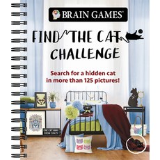 (英文圖書) Brain Games - Find the Cat Challenge: Search for a Hidden Cat in More Than 125 Pictures! Spiral, Publications International,..., 英文, 螺旋裝訂