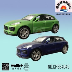 旭陽教育用品社 正版授權合金模型車 1:36 保時捷麥肯授權合金迴力車玩具 保時捷休旅車合金車模型, 藍/綠, 1個