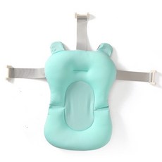 寶寶洗澡神器 寶寶漂浮浴墊 寶寶可調式漂浮浴網 浴盆浴架都適用, 浴墊-藍綠色, 1個