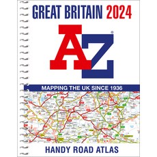 (英文圖書) Great Britain A-Z Handy Road Atlas 2024 (A5 Spiral) Spiral, Geographers' A-Z Map Compan..., 英文, 螺旋裝