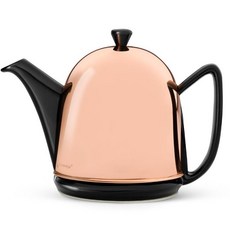 Bredemeijer Cosy Manto系列陶瓷銅色茶壺1L, 黑色+銅色