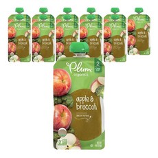 Plum organics 兒童果泥, 蘋果花椰菜口味, 113g, 12包