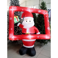【台灣現貨】180公分聖誕節麋鹿充氣佈置 聖誕老公公 聖誕老人 企鵝 雪人 聖誕樹 聖誕球 佈置道具, 紅, 1個
