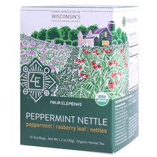 FOUR ELEMENTS 辣薄荷蕁麻茶茶包, 16件, 2.2克