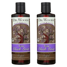 DR.WOODS Raw黑皂精典沐浴露, 236ml, 2瓶