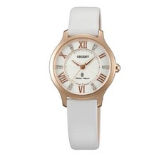 ORIENT 東方錶 SLIM系列 超薄優雅藍寶石鏡面石英錶 皮帶款 玫瑰金色 女錶