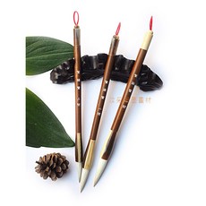 汶采 驚鷗鷺兼毫筆套組 (一號、二號、三號) - 書法繪畫專用，精選狼毫羊毫，書寫流暢，三支入特惠組, 詳見包裝