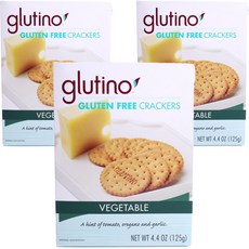 glutino 無麩質蘇打餅 蔬菜風味, 3盒, 125g