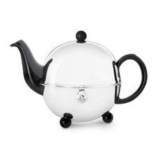 Bredemeijer Cosy系列陶瓷不鏽鋼茶壺0.9L, 黑色