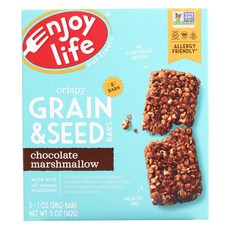 ENJOY LIFE 樂享生活 酥脆穀物棒 巧克力棉花糖口味 5條入, 1盒, 142g