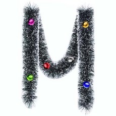 聖誕裝飾毛條彩帶 雪花毛條 拉花 派對活動 居家 商場 店面 佈置裝飾 掛飾 耶誕節, 彩圓球白邊, 1個