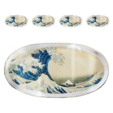 Ishida 日式畫橢圓形筷子架 小, 5個, 湧