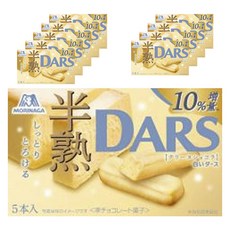 MORINAGA 森永 DARS半熟餅乾棒 白可可風味 5包入, 10個, 39g