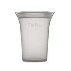 ZIPTOP 白金矽拉鍊袋杯, 灰色的, 1個