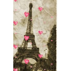 paris Eiffel Tower pink hearts Vintage creative blank page journal 精裝版, Blurb, 英文