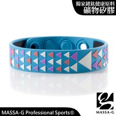 MASSA-G 熱奔系水色熱奔鍺鈦能量舒壓手環，運動配件，時尚舒適，提升運動表現, 藍色, 1個