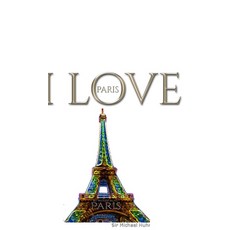 I Love Paris eiffel tower creative blank journalsir Michael Huhn designer edition 精裝版, Blurb, 英文