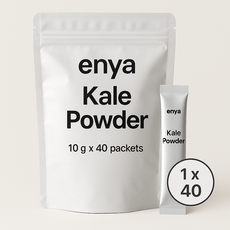 恩亞enya 羽衣甘藍粉 隨身包 青汁 零農殘 甘藍科 高鈣高纖超級食物, 10g, 1套裝, 40個裝