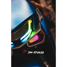 JM STUDIO AI-1 定風翼燈 氣壩蜂巢氣孔燈, 多功能炫彩,Ai-1 ABS原廠下導流 (一般版可裝