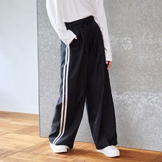 LOVETOXIC 女款LTXC條紋寬版運動褲