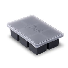 W&P Peak 杯型方塊冷凍托盤 6格製冰盒, 炭灰色, 1個