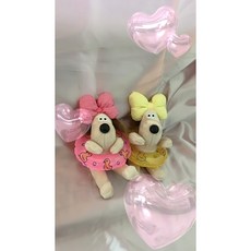 掌門狗泳圈掛件, 黃色, 粉色, 1個