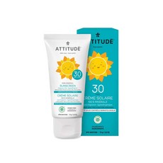 ATTITUDE 孩童防曬乳 SPF30 無香, 1份, 75g