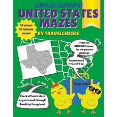 (英文圖書) Stateline Labyrinths: United States Mazes - Difficult/Ages 9 & Up 平裝版, Independently Published, 英文