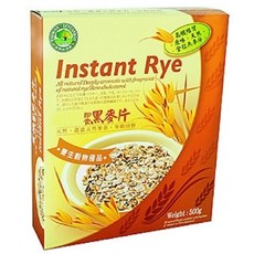 綠源寶 即食黑麥片 高纖全粒麥片 500公克, 500g, 1個