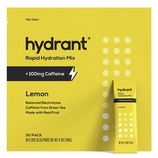 hydrant 咖啡因電解質飲料隨身包, 檸檬口味, 1盒