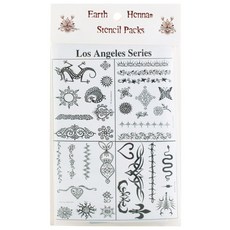 EARTH HENNA 模板包洛杉磯系列, 1個, 黑色的