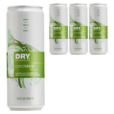 DRY BOTANICAL BUBBLY 黃瓜氣泡蘇打, 4件, 355毫升