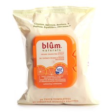 blum naturals 橘皮精華萃取卸妝濕巾, 1個, 30件