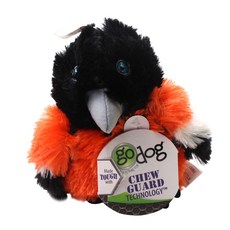 go dog 狗用黃鸝鳥毛絨玩具, 1個, 橙色+黑色
