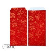 傳統刷金龍鳳紋紅包袋 直式 燙金紅包袋 結婚紅包袋 新年紅包袋, 100個