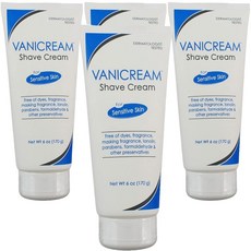 VANICREAM 敏感肌膚專用刮鬍膏, 4條, 170g