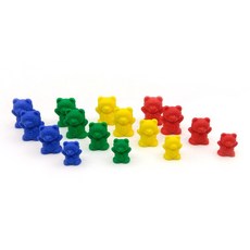 愛玩耍玩具屋 USL遊思樂 砝碼熊/數字砝碼熊 (3.6.9.12g 4色 96pcs) 袋裝, 詳見包裝