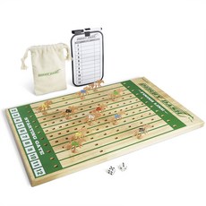 Gosports 德比衝刺賽馬棋盤遊戲 含 2 個骰子和記分牌, 1個, 木頭