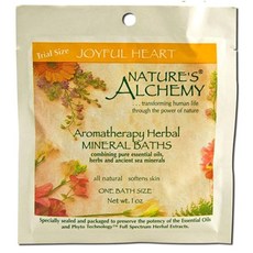 NATURE'S ALCHEMY Aromatherapy草本礦物質入浴劑試用包 Joyful Heart, 1個, 28.3克