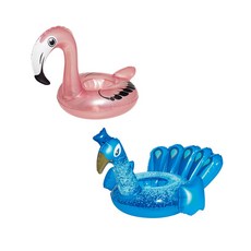 Bestway 充氣杯架34104，可愛造型水上杯座，火鶴/孔雀造型飲料架, Random shipment