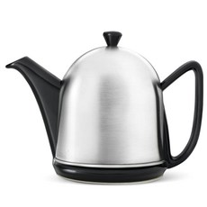 Bredemeijer 陶瓷曼托茶壺 1L, 黑色+不銹鋼